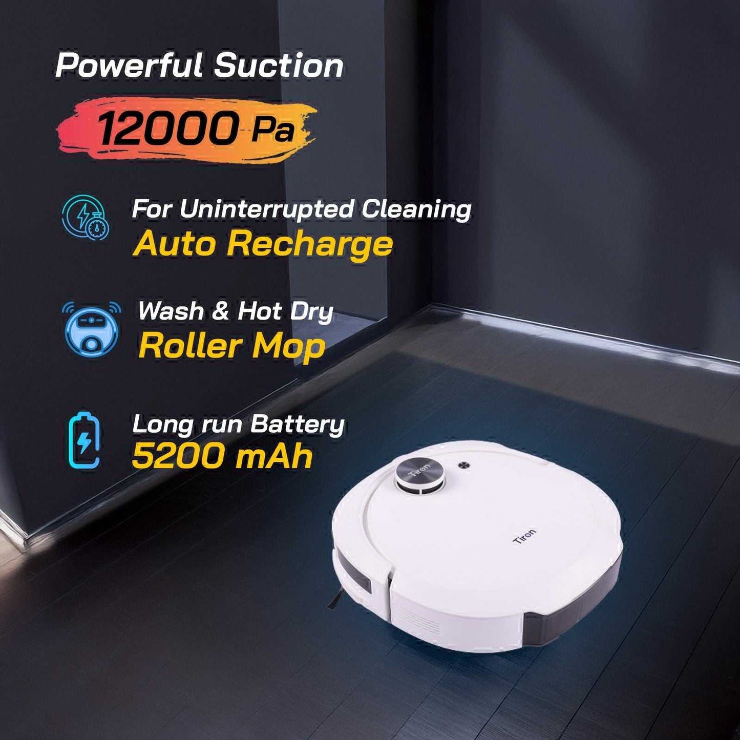 TRV 40Pro - Tiron Roller Mop Robotic Vacuum Cleaner