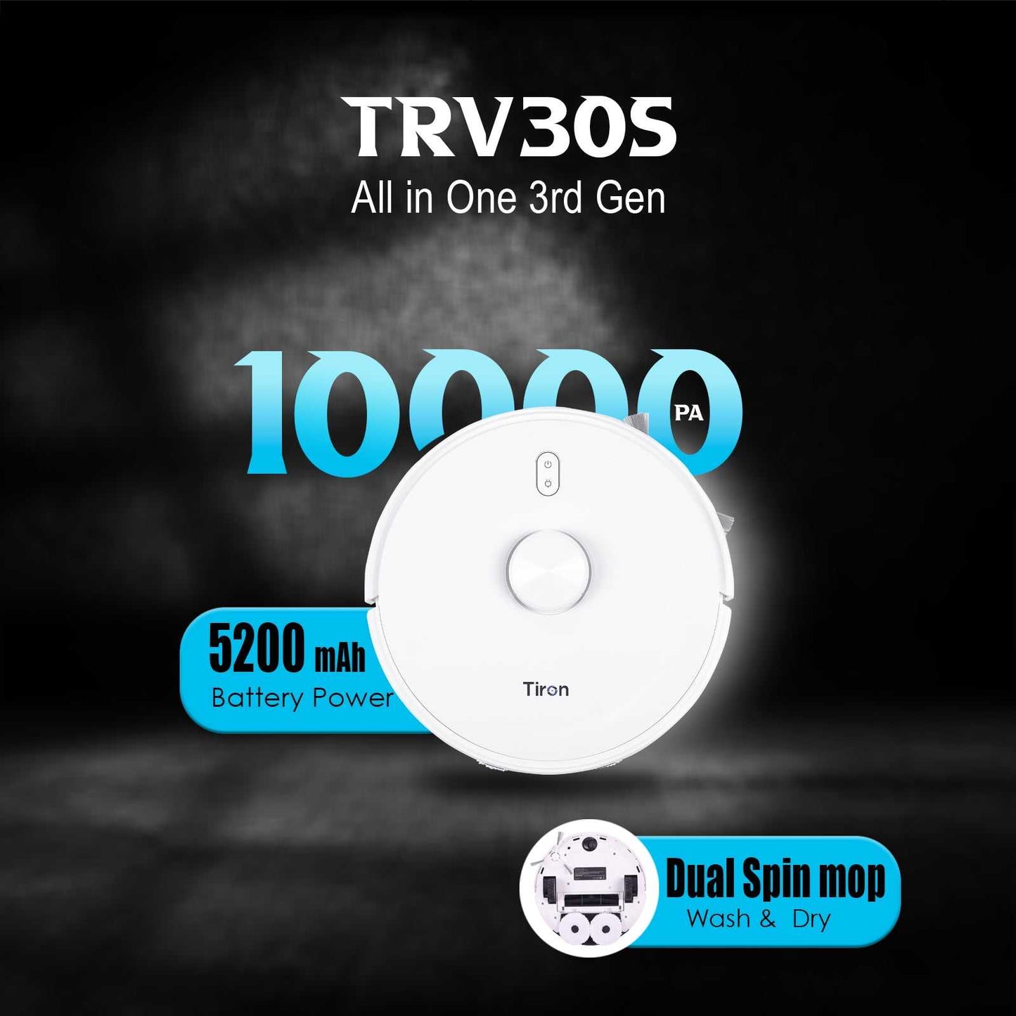 TRV 30S - Tiron Spin Mop Robotic Vacuum Cleaner