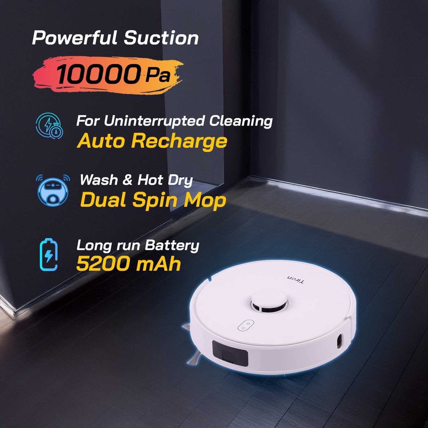 TRV 30S - Tiron Spin Mop Robotic Vacuum Cleaner