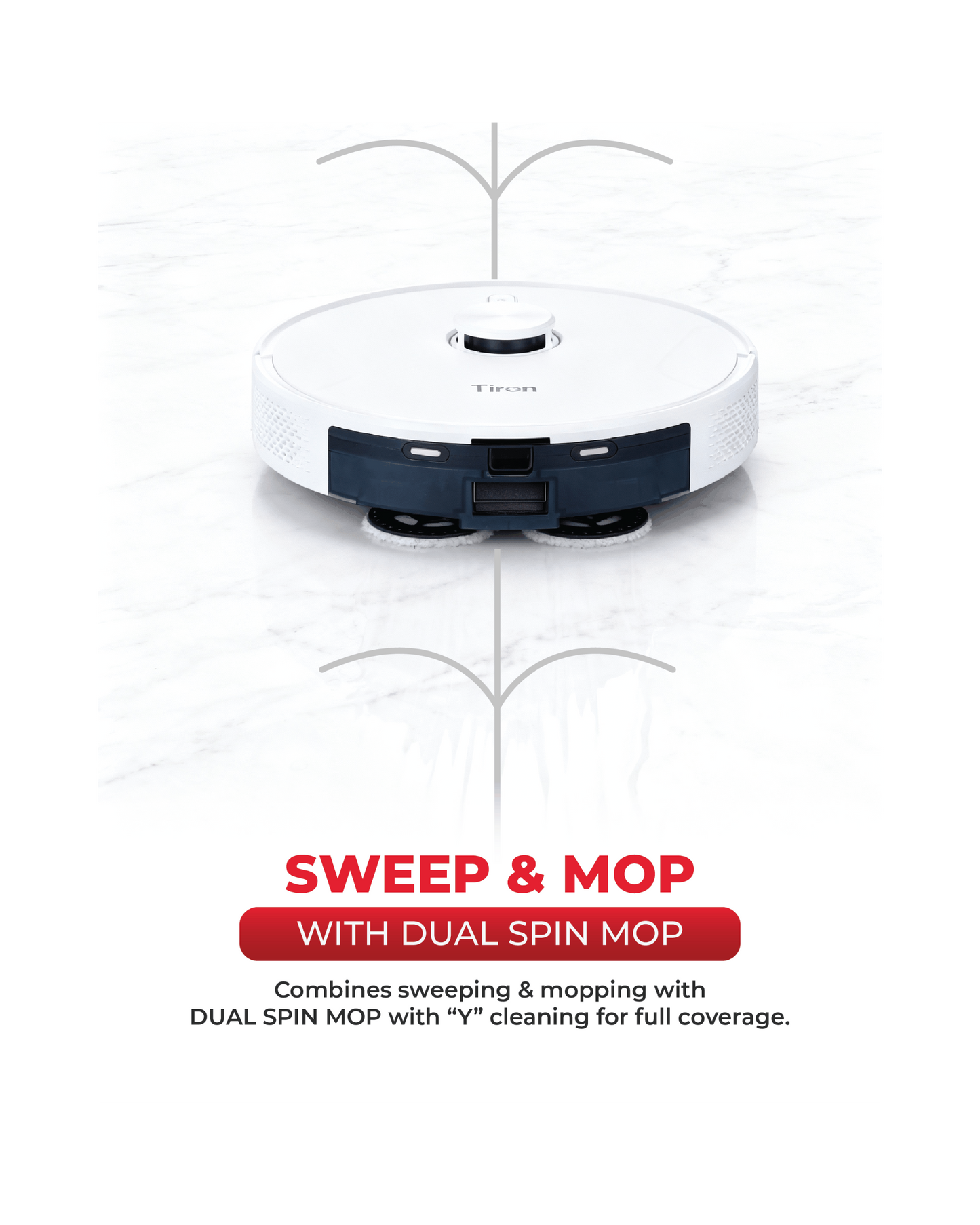 TIRON TRV 30S Spin Mop Robotic Vacuum Cleaner