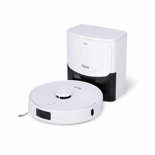 Tiron TRV 30S robotic vacuum cleaner with spin mop and charging station in white