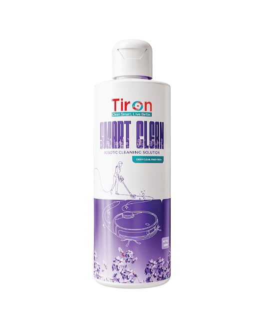 TIRON Floor Cleaning Solution in a white plastic bottle with a purple lavender floral label and screw cap.