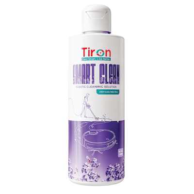 TIRON Floor Cleaning Solution in a white plastic bottle with a purple lavender floral label and screw cap.