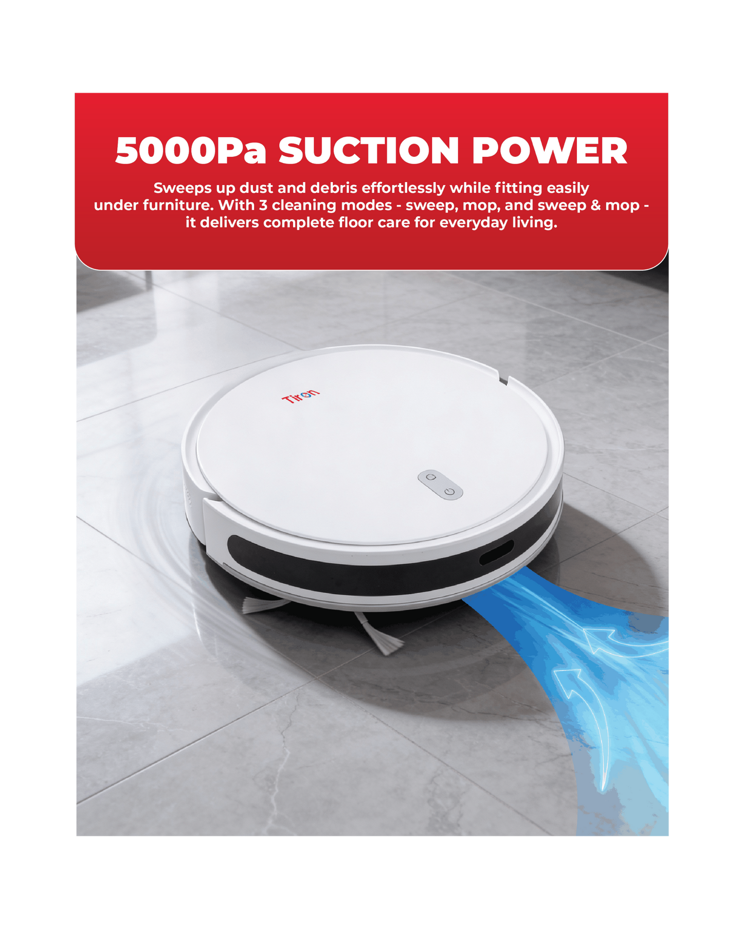 TIRON TRV 10P Point Laser Robotic Vacuum Cleaner
