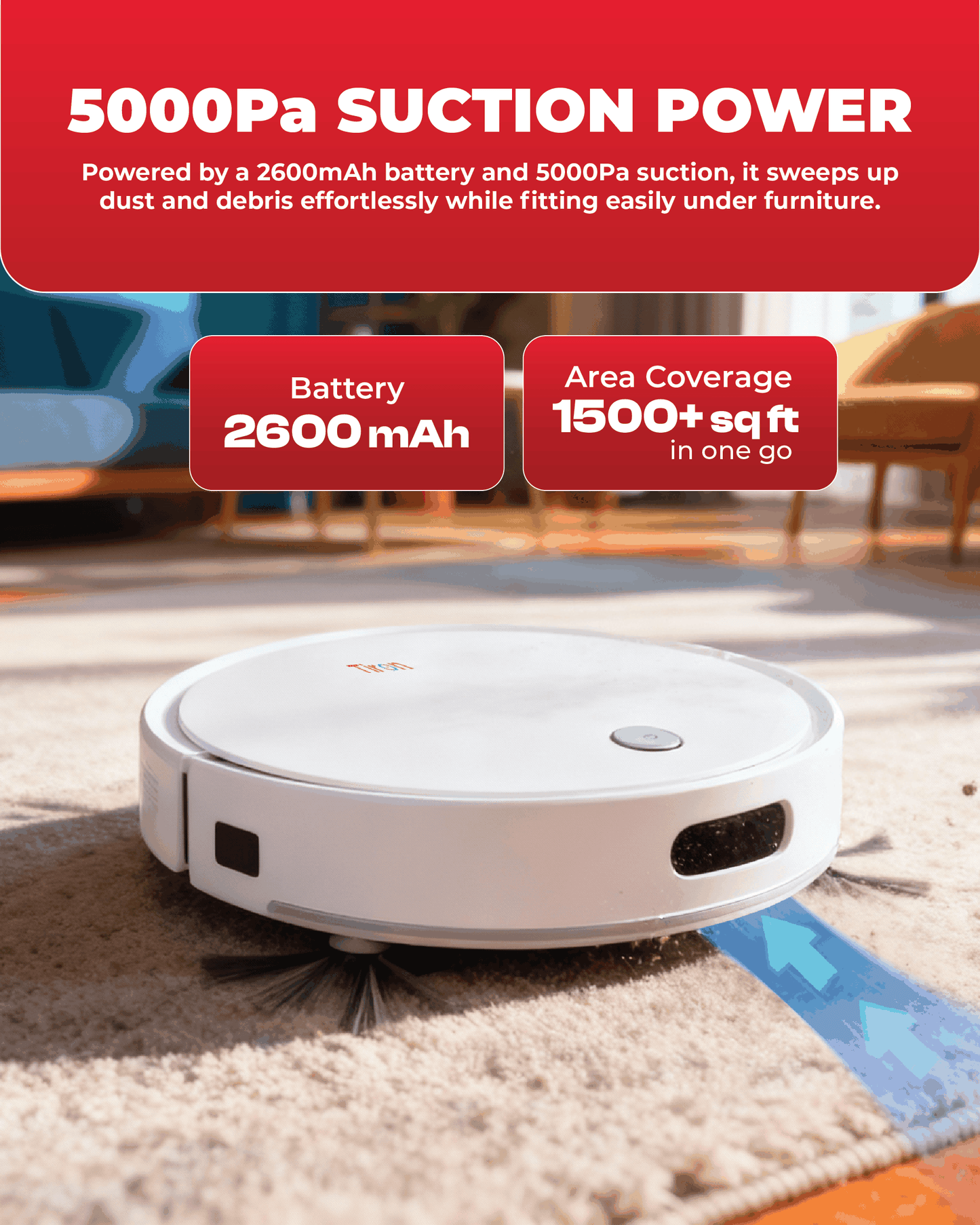TIRON TRV 10P MAX Point Laser Robotic Vacuum Cleaner