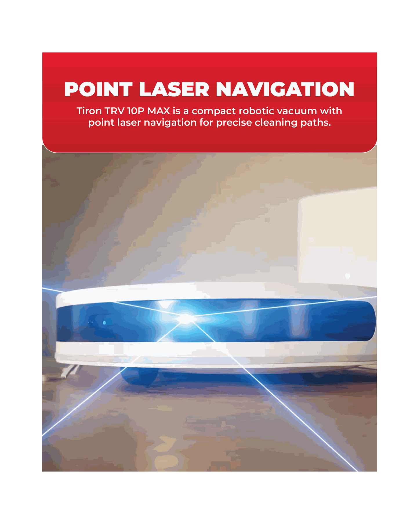 TIRON TRV 10P Point Laser Robotic Vacuum Cleaner