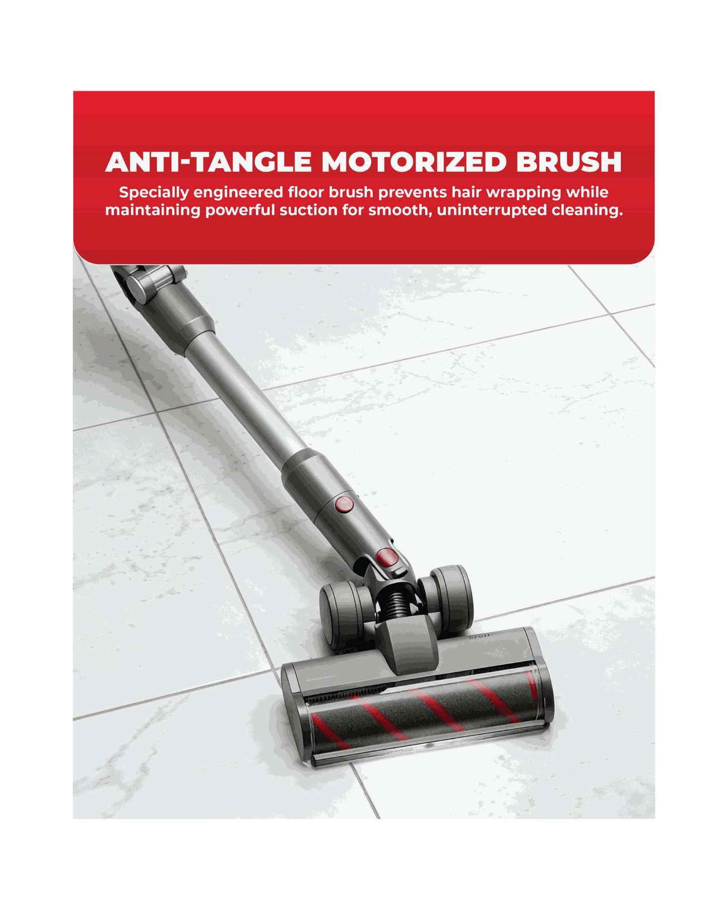 Tiron Vacuum Cleaner brushless cordless 2-in-1 handheld and stick vacuum with detachable lithium-ion battery