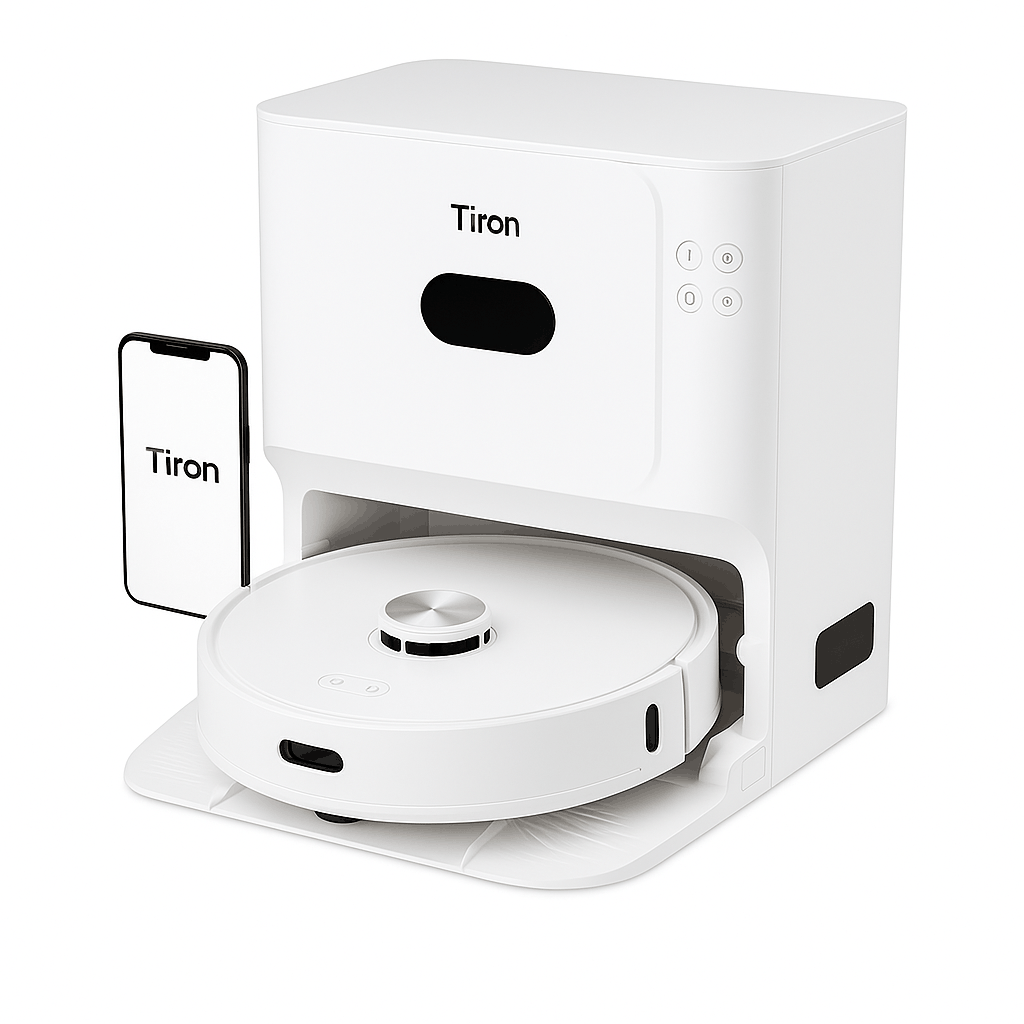 TRV 30Max robotic vacuum cleaner with smart home docking station and smartphone control