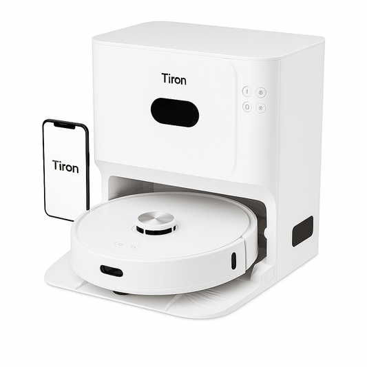 TRV 30Max robotic vacuum cleaner with smart home docking station and smartphone control