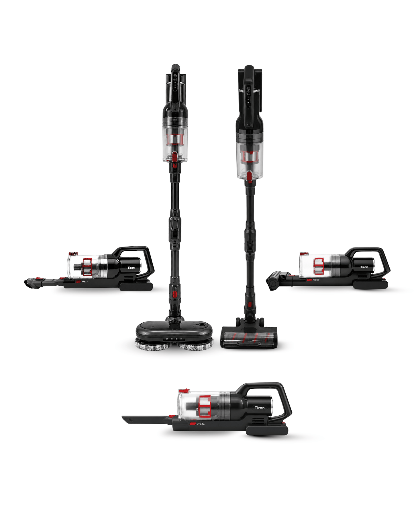 TVC MAX vacuum cleaner with interchangeable heads for versatile floor, bed, sofa, and carpet cleaning