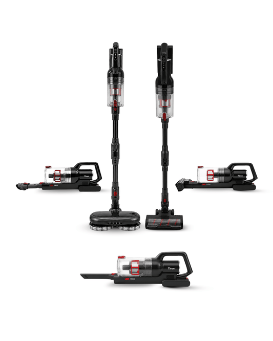 TVC MAX vacuum cleaner with interchangeable heads for versatile floor, bed, sofa, and carpet cleaning